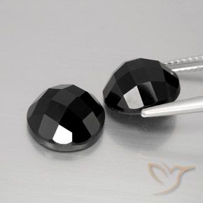 Pedras preciosas de Espinélio Preto natural de 10.13 ct, Redondo, Opaco