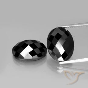 22.11ctw Natural Preto Espinélio, oval, Opaco