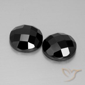 Pedras preciosas de Espinélio Preto natural de 8.40 ct, Redondo, Opaco