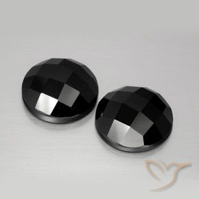 Pedras preciosas de Espinélio Preto natural de 13.20 ct, Redondo, Opaco