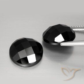 Pedras preciosas de Espinélio Preto natural de 13.20 ct, Redondo, Opaco