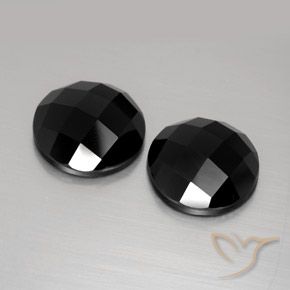 Pedras preciosas de Espinélio Preto natural de 13.84 ct, Redondo, Opaco
