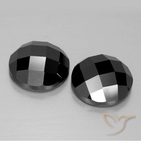 Pedras preciosas de Espinélio Preto natural de 15.94 ct, Redondo, Opaco