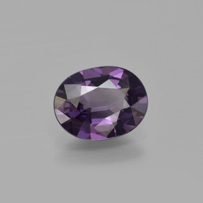 Espinélio violeta natural 1,36ct, corte oval, VVS