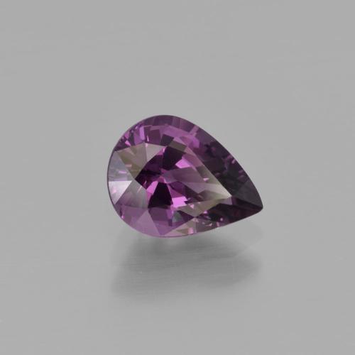 Espinélio violeta natural 1,30ct, formato de pêra, VVS-VS
