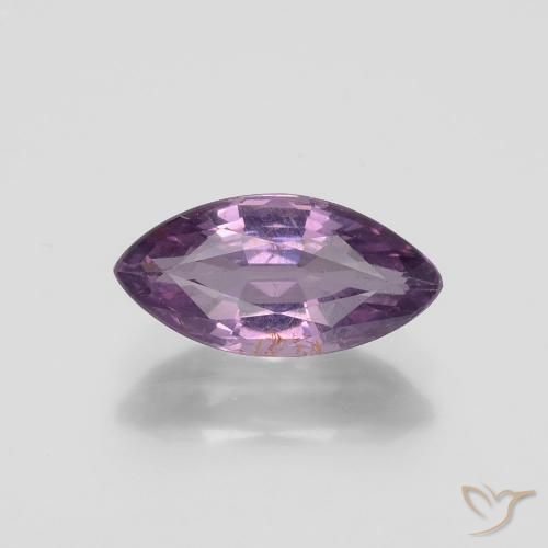 Espinela roxa de 1,36 quilates, marquise de 10,1 x 5 mm cortada da Tanzânia, Photo A