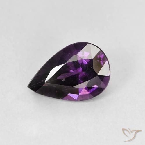 Espinélio roxo de 1,08 quilates, corte pera da Tanzânia de 8,2 x 5,5 mm, Photo A