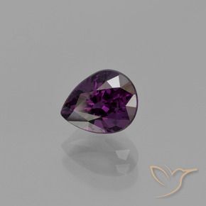 Espinélio Roxo profundo Natural 1.05ct, Formato de pêra, VVS-VS