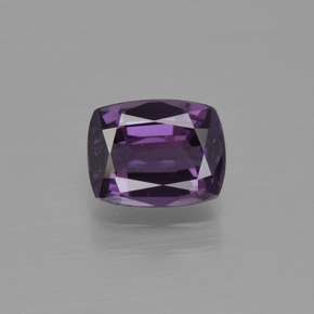 Espinélio roxo natural 1,06ct, almofada cortada, VS