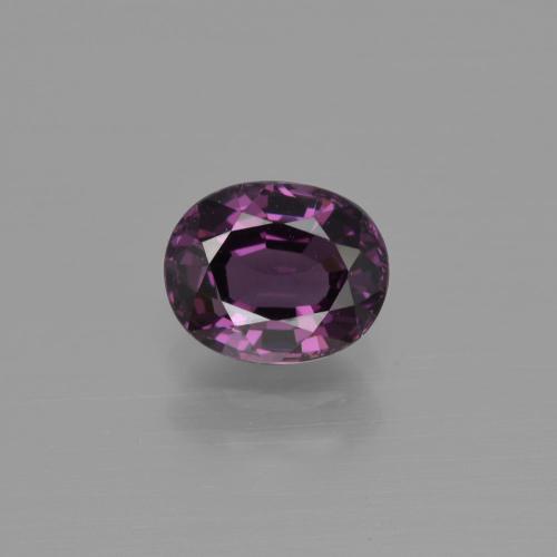Espinélio Framboesa Vermelho Roxo Natural 1.29ct, Corte Oval, VVS