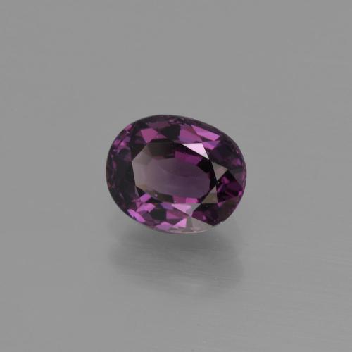 Espinélio Framboesa Vermelho Roxo Natural 1.29ct, Corte Oval, VVS