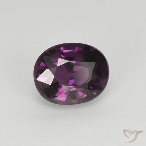 Espinélio Framboesa Vermelho Roxo Natural 1.10ct, oval, VS