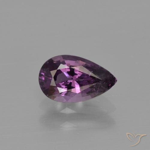 0.87ct Natural Roxo escuro Espinélio, Formato de pêra, VS