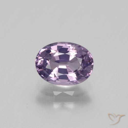 Espinélio violeta de 1,26 quilates, corte oval de 7,4 x 5,5 mm da Tanzânia, Photo A