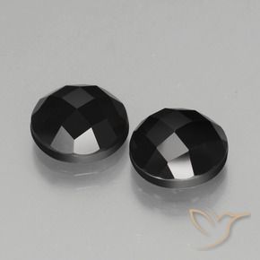 Pedras preciosas de Espinélio Preto natural de 9.78 ct, Redondo, Opaco
