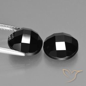Pedras preciosas de Espinélio Preto natural de 9.30 ct, Redondo, Opaco