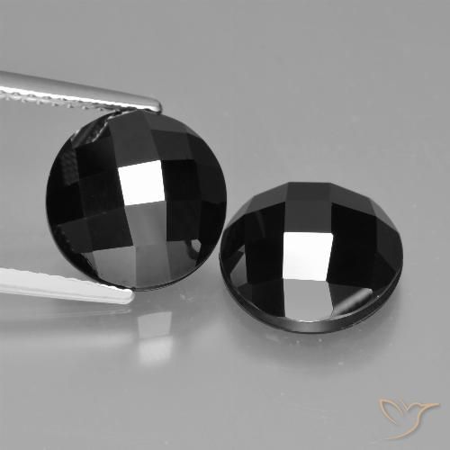 8.64ctw Natural Preto Espinélio, Redondo, Opaco