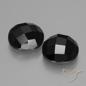 Pedras preciosas de Espinélio Preto natural de 8.93 ct, Redondo, Opaco