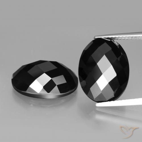 22.46ctw Natural Preto Espinélio, oval, Opaco