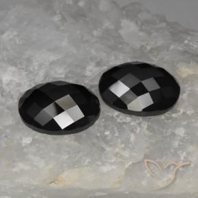 Pedras preciosas de Espinélio Preto natural de 23.18 ct, oval, Opaco