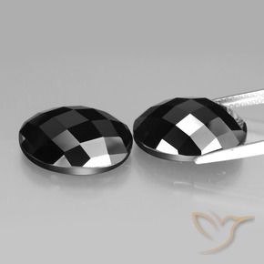 Pedras preciosas de Espinélio Preto natural de 20.64 ct, oval, Opaco