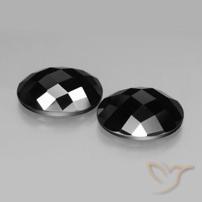 Pedras preciosas de Espinélio Preto natural de 19.43 ct, Corte Oval, Opaco
