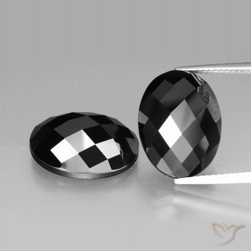 22.14ctw Natural Preto Espinélio, oval, Opaco
