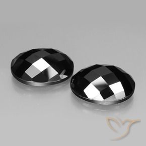 Pedras preciosas de Espinélio Preto natural de 22.14 ct, oval, Opaco