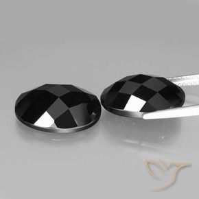 Pedras preciosas de Espinélio Preto natural de 19.41 ct, oval, Opaco