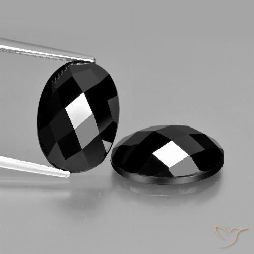 12.20ctw Natural Preto Espinélio, oval, Opaco