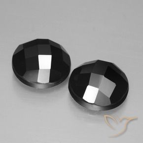 Pedras preciosas de Espinélio Preto natural de 7.11 ct, Redondo, Opaco