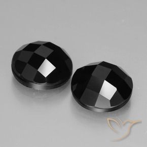 Pedras preciosas de Espinélio Preto natural de 7.01 ct, Redondo, Opaco