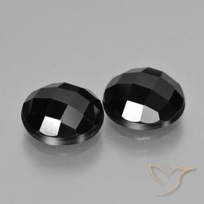 Pedras preciosas de Espinélio Preto natural de 6.49 ct, Redondo, Opaco