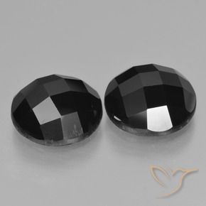 Pedras preciosas de Espinélio Preto natural de 8.20 ct, Redondo, Opaco
