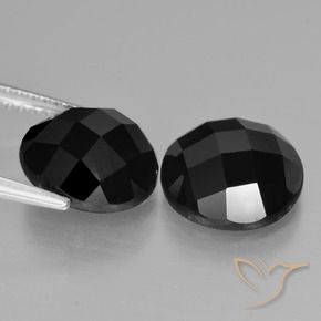 Pedras preciosas de Espinélio Preto natural de 8.20 ct, Redondo, Opaco