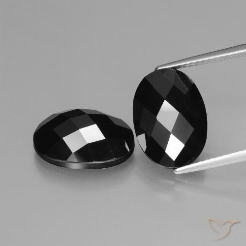 11.54ctw Natural Preto Espinélio, oval, Opaco