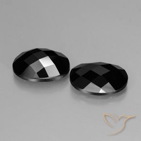 Pedras preciosas de Espinélio Preto natural de 11.54 ct, oval, Opaco
