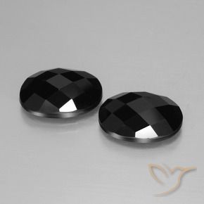 Pedras preciosas de Espinélio Preto natural de 12.42 ct, oval, Opaco
