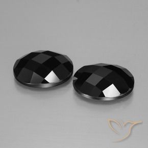 Pedras preciosas de Espinélio Preto natural de 14.11 ct, oval, Opaco