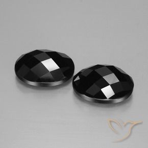 Pedras preciosas de Espinélio Preto natural de 15.28 ct, oval, Opaco