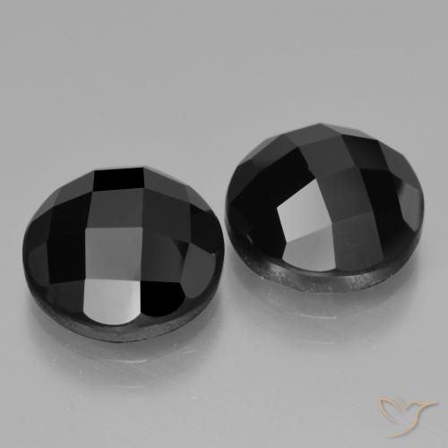 Pedras preciosas de Espinélio Preto natural de 10.08 ct, Redondo, Opaco