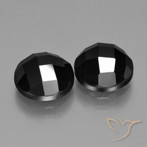 Pedras preciosas de Espinélio Preto natural de 9.95 ct, Redondo, Opaco