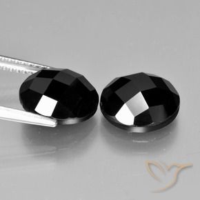 Pedras preciosas de Espinélio Preto natural de 7.94 ct, Redondo, Opaco