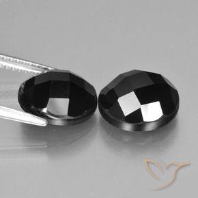 Pedras preciosas de Espinélio Preto natural de 9.00 ct, Redondo, Opaco