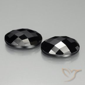Pedras preciosas de Espinélio Preto natural de 26.13 ct, oval, Opaco