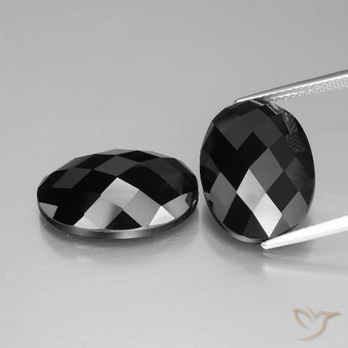 25.08ctw Natural Preto Espinélio, oval, Opaco