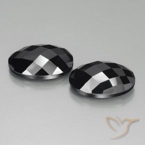 Pedras preciosas de Espinélio Preto natural de 25.08 ct, oval, Opaco