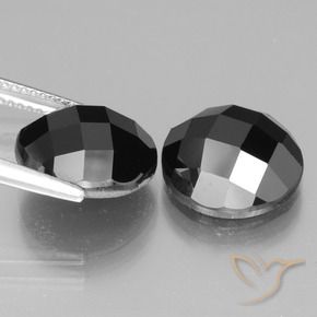Pedras preciosas de Espinélio Preto natural de 12.72 ct, Redondo, Opaco
