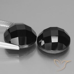Pedras preciosas de Espinélio Preto natural de 15.82 ct, Redondo, Opaco