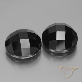 Pedras preciosas de Espinélio Preto natural de 15.27 ct, Redondo, Opaco